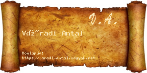 Váradi Antal névjegykártya